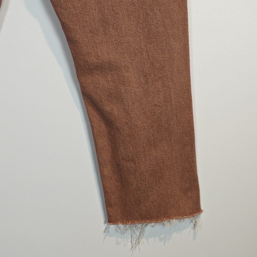 ANTHROPOLOGIE PILCRO The Vintage Straight Brown/Pink Busted Knees Jeans Size 30 - Picture 13 of 16